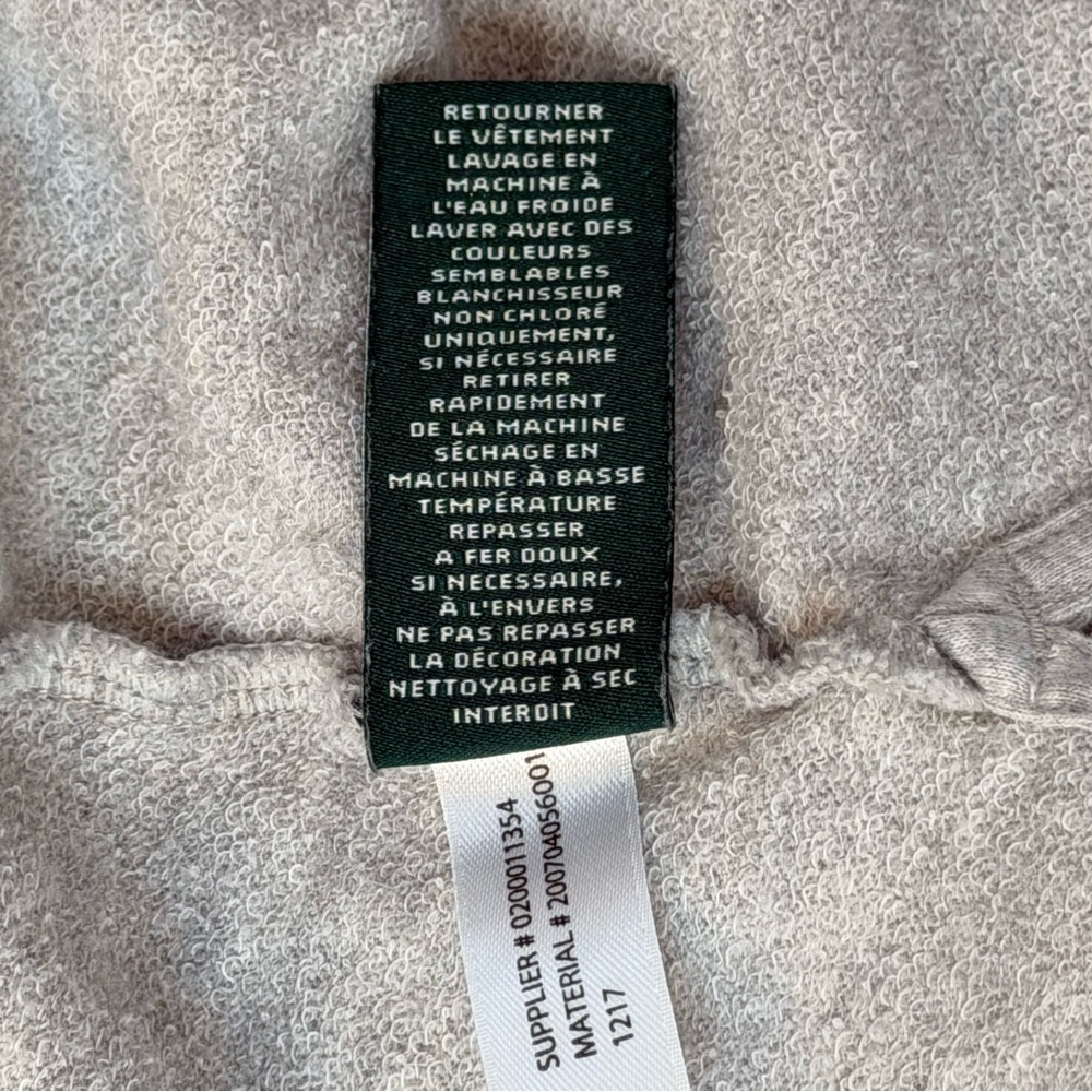 Lauren Ralph Lauren LRL French Terry sweatshirt Heather Grey Women’s XL Cotton - Picture 8 of 11
